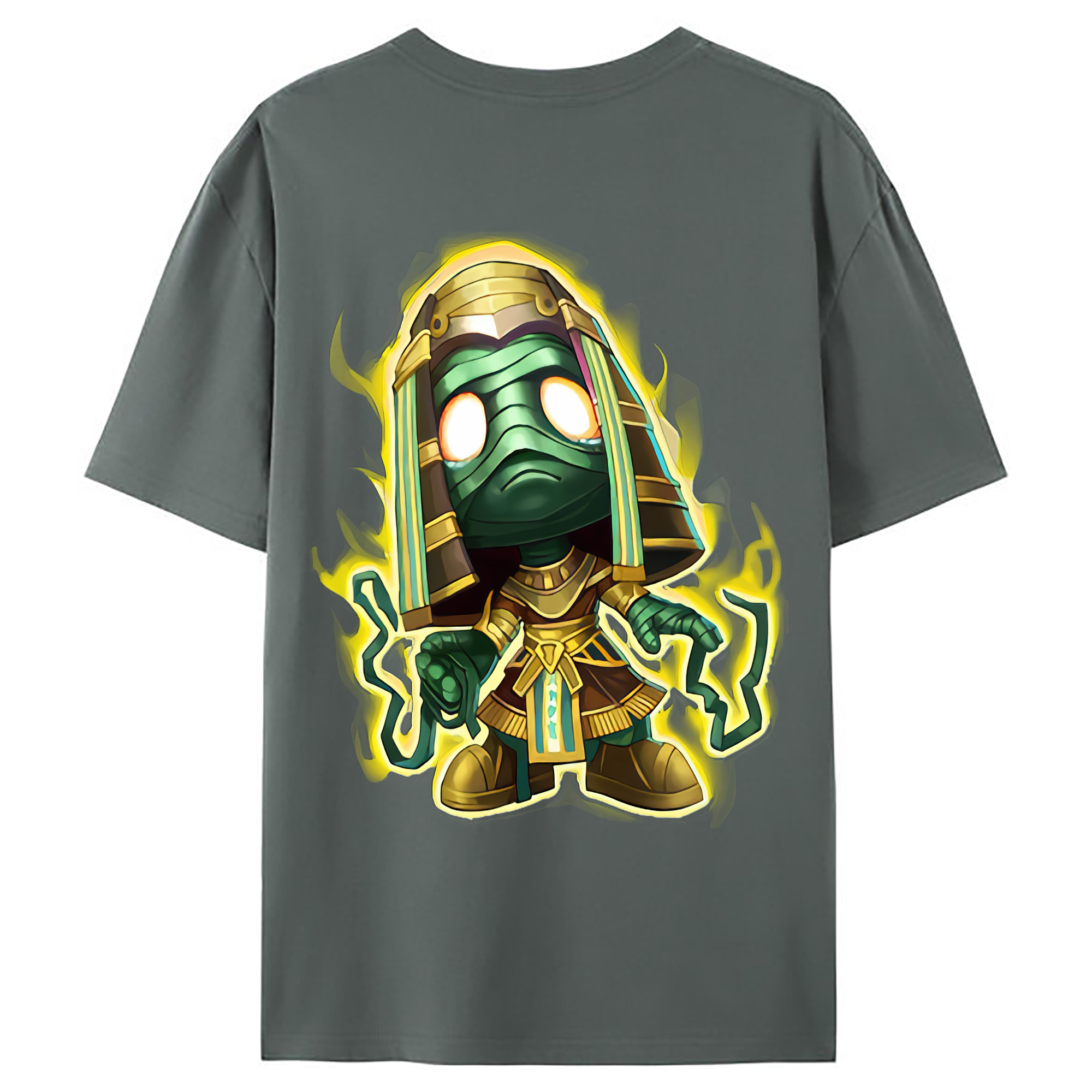 （画像用） リーグ・オブ・レジェンド League of Legends LOL 綿100％ メンズ半袖Tシャツ（バックプリント） 通気性